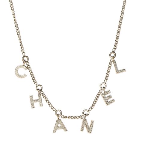 chanel lettertype word|channel letter necklaces.